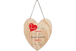 My Custom Style Targa targhetta in Legno #Amore-Distanza#Cuore 20x18