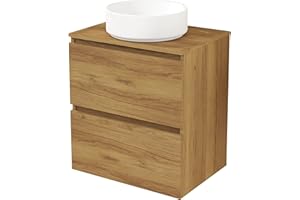 Baikal Mueble de Baño Deva. Mueble Suspendido en Pared Incluye Lavabo cerámico. Disponible en Fondo 39cm y 46cm. Mueble MONTADO.