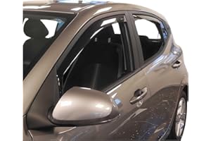 ‎OMAC OMAC Windabweiser Regenabweiser kompatibel mit Hyundai i10 2020-2025 Dunkel Acryl 4tlg