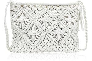 YMIFEEY Strohtasche Damen Crossbody Sommer Handgewebte Stroh Tasche Häkeltasche süße Böhmische Schultertasche Strandtasche Klein Umhängetasche für Frauen Reisen Urlaub Freizeit