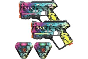 Winyea Tag Laser Tag Set of 2, Lazer Tag Game for Kids Indoor & Outdoor Play, Gift Ideas for Kids Teens and Adults, Cool Toys for Teenage Ages 8 9 10 11 12+Year Old Boy & Girls, 2 Pack-black