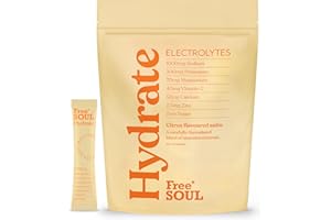 Free Soul Hydrate | Electrolyte Hydration Sachets | Zero Sugar | 30 Sachets | Advanced Electrolyte Powder with Sodium, Magnesium, Vitamin C | Citrus Salt Flavour