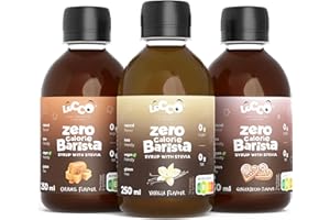 LOCCO LOW CALORIES COMPANY LoCCo Syrop Barista 0 kcal z Stewią, 3 smaki =750 ml