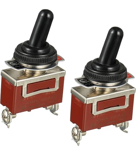 Gebildet Marine Toggle Switch With Mounting Plate 12VDC 20A Toggle Switch 250V AC 15A Heavy Duty SPST On/Off 2Pin For Car Truck Boat With Waterproof - View #7