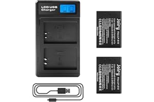 JOIRY 2 X LP-E12 Ersetzt Akku und LCD Dual Ladegerät Kompatibel mit Canon EOS M100, Rebel SL1, EOS 100D, EOS M, EOS M2, EOS M10 Digital Camera