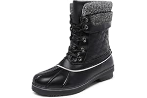 DREAM PAIRS Bottes Neige Femme Hiver Mi-Mollet Imperméables Chaudes Antidérapantes Extérieur