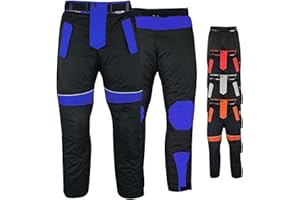 German Wear Motorradhose Herren mit 2CE Protektoren - Winddicht Biker Quad Textil Hosen - Wash- & Abnehmbar Thermo-Futter, Kombi-Reißverschluss, Elastischer Bund - aus 4 Schichten & 2 Zipper Taschen