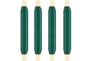 BAFUMIU Set da 4 Filo di Ferro Verde 0,65 mm, Filo Modellabile per Fiori, Filo di Ferro per Fioristi su Bobina di Legno, Filo Sottile e Versatile, Ideale per Fissaggio Piante, Lavori Manuali e Decorazioni