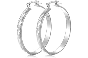 XOEMEL 4MM Creolen Groß Silber,Hypoallergen ohrringe silber für Damen Leicht Creolen Silber 925 Mittelgroß (30/40/50/60/70mm)