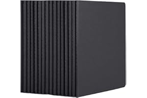 Yarotm Libreta A5 Hojas Blancas - 16PCS Pack Sketchbook A5 14x21cm - 100GSM Folios Blancas Cuaderno Tapa Blanda Negro - Bloc de Notas 30 Hojas - Libretas Pequeñas