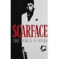 Poster de film Scarface (Al Pacino, noir et blanc) - Impression artistique - Peinture murale à suspendre - Décoration de chambre à coucher - 30 x 45 cm