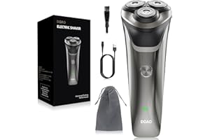 DOAO Electric Razor for Men, 2024 Upgraded Mens Cordless Electric Razors Beard Shavers for Men Face 3 in 1 Waterproof Rotary Shavers, Wet Dry Use(A3)