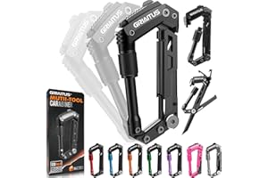 GIRIAITUS Regalo Festa Papa Regalo Uomo Moschettone Portachiavi 8en1 Multitool Moschettoni Attrezzo Multifunzione con Apribottiglie Righello Sega Cacciavite Regalo Papa Compleanno