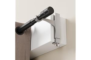 ESON CASA Ensemble de 2 Supports de Tringles à Rideaux réglables pour Les coffres de Volets roulants, Aucun perçage n'est nécessaire, Facile à Installer, Hauteur de 14.5 à 24 cm, pour tringles de Ø19, 25, 28mm