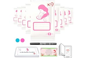 E-planet shop bustine corredino neonato ospedale- Utili per la borsa parto -Sacchetti nascita bimbo - Idee regalo - sacchetti cambio neonato ospedale (Rosa 9 con pennarello)