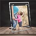 CREATIVE PLANET Acrylic Photo Frame with Stand - Fits Picture Size 5 x 7/12.5cm x 17.5cm (5R) - Lossless Clarity, Transparent - Clear, 3+3mm Thickness (5x7)