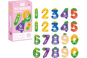 JANFEEL Magnetic Letters,Alphabet Magnets for Fridge,Large Size Letter,Numbers,Animals Transportation Refrigerator Magnets for Kids Fun Early Education Cognition Toys for Home and School (Numbers)