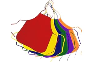 KZNKZN 12 Pack 6 Color Solid Sleeveless Waterproof Kids Aprons Kids Painting Apron Kids Art Cover Ups For Kitchen And Classroom Boys Or Girls