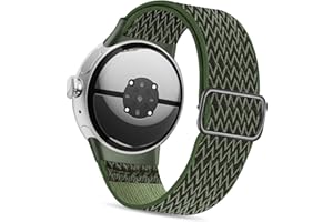 NewJourney Stretch Nylon Armband kompatibel mit Google Pixel Watch 2/1, verstellbar Sport atmungsaktiv weiches Armband für Männer Frauen