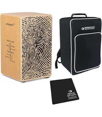 Kit Montaggio Cajon Schlagwerk CBA10S - Fai Da Te, Dimensioni 45x30x30 Cm, Completo Di Cinghie E Adesivo, Per Costruire E Suonare Il Tuo Strumento