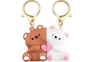 Yamobi Breloczek do kluczy dla pary, uroczy miś dla partnera, prezent na urodziny, rocznicę, walentynki, symbol miłości