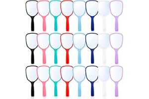 ZOOFOX 24 Stück Handspiegel, Kleiner Handspiegel mit Griff, Kompakter Make-up-Spiegel für Reisen, Camping, täglichen Gebrauch