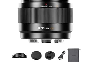 7 Artisans AF25 mm F1.8 APS-C Frame Lite objektiv med stor bländare, F1.8, kompatibel med ansikts- och ögonigenkänning, kompatibel med Fujifilm Fuji X-H/T/T30/S/E/A-kameror