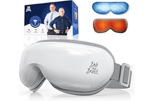 Bob and Brad EyeOasis 3 - Eye Massager with Heat and Cooling for Migraines, Electric Sleep Eye Mask with Music for Puffy & Dry Eyes, Dark Circles, Eye Strain Relaxation, Christmas Gifts for Women Men