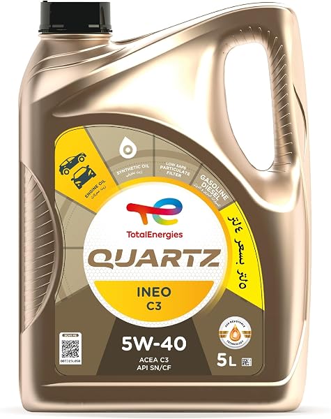 TotalEnergies Quartz Ineo C3 5W40 Advanced Synthetic Technology -Engine oil for Passenger Car - 5 Liter