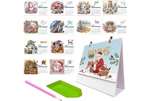 Diamond Paint Kalender 2026, bordskalender 2026, diamantkonst, målning