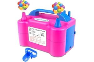 HELESIN Pompe à Ballon électrique avec Accessoires de décoration, Pompe à Ballons 2 Modes d'inflation, Ballon Gonflable pour décoration d'anniversaire, décoration de fête, décoration de Noël