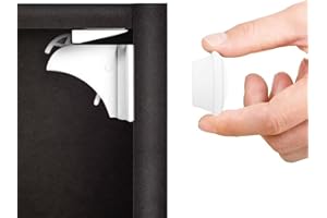 Norjews Magnetische Kindersicherung Schrank 10+2 | Schranksicherung mit Montagehilfe | Schubladensicherung unsichtbar | für Baby und Kinder