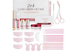 Wimpernlifting and Augenbrauen Laminierung Set, Hbaid 2 in 1 Lash Lifting Augenbrauen Lift Kit DIY Brauen Perm Wimpern Perming Kit Professionell Wimpernverlängerung Kit Lange andauernd 2023 Version