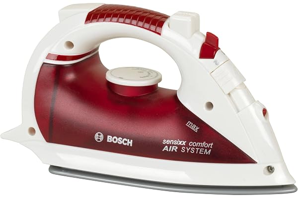 Theo Klein 6254 Bosch Fer à repasser I Fer à repasser de qualité supérieure, fonction de vaporisation I Dimensions : 17 cm x 7,5 cm x 9,5 cm I Jouet pour enfants à partir de trois ans