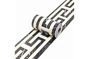 VisitRyl Cenefas Adhesivas para Cocina Baño Decorativas Mármol negro Wanzi 10cm X 500cm Fácil Aplicación Resistente Agua