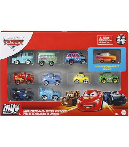 Disney Pixar Cars Mini Racers Derby Racers 3-Pack, Miss Fritter