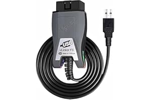 Vgate vLinker FS OBD2 USB Adapter for FORScan HS/MS-CAN Auto Switch | FORScan Optimized, ELM327 Compatible Apps, 12V & 24V Gas/Diesel, 18V ECU Programming, 3 Mbps Data Transfer