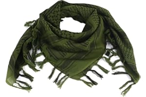 ToopMount Écharpe Shemagh militaire tactique du désert Keffiyeh Écharpe en coton 109,2 x 109,2 cm Écharpe arabe colorée avec pompon pour homme et femme