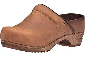 Sanita Julie | Zuecos Cerrados | Producto Artesanal Original para Mujer | Zuecos de Piel con Suela de Madera | Materiales sostenibles