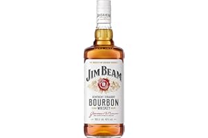 Jim Beam Kentucky Straight Bourbon Whisky, Bourbon distillato a bassa temperatura da un mix di cerali, 4 anni di invecchiamento - 1 bottiglia da 1L