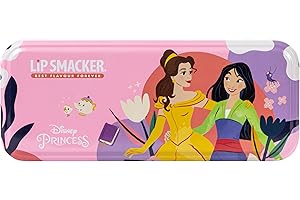 Lip Smacker Disney Princess Artisan Picnic Beauty Tin, Ensemble de Maquillage pour Enfants à 3 Niveaux avec BrillantÀLèvres, OmbresÀPaupières Lumineuses, Accessoires pour Cheveux et Maquillage