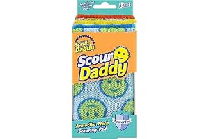 Scrub Daddy SCRDDY3CTX12 Tvättsvamp, Rostfritt Stål, Flerfärgad, Paket med 3