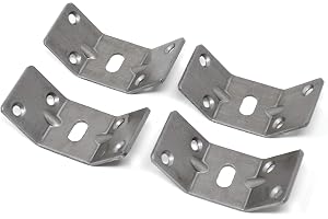 Design61 Set med 4 vinkelbeslag bordsben bordsbeslag stål 75 x 34,5 mm