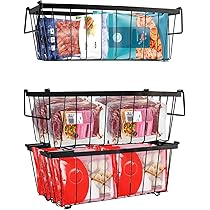 Set 4 Cestini Impilabili Per Congelatore - Organizer Frigorifero Con Maniglie, Grigio - Foto 3