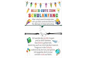 XINDY Einschulung Mädchen Junge Geschenk Schulkind Armband Schulanfang Armband Schulanfang Geschenke Erster Schultag Inhalt Schultüte Füllung mit Karte