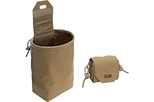 IDOGEAR Pochette de vidange Molle Sac de Recyclage de Magazines Tactique Pliable Utilitaire Poche pour Ceinture de randonnée Gilet(Coyote Brown)