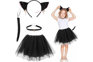 CAPANEUS Costume Bambina, Tutu Gonna, Costume Set Bambina Ragazze per Carnevale Halloween Cosplay Festa Regalo