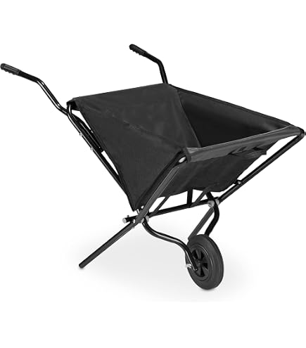 Brouette Pliable 112x72cm - Chariot Jardin Oxford 600D - Vert/Noir