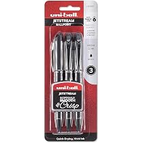 Uni-ball Signo 207 Impact Stick | 4 Penne Gel Nere Punta 1,0 Mm | Inchiostro Archivio Senza Acidi | Scrittura Scorrevole