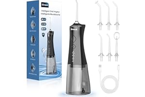 ‎GLRACD Glracd Munddusche Testsieger 2025, 350ml Wassertank Water Flosser, 2500 mAh munddusche kabellos, 4 Modi & DIY-Einstellung des Wasserdrucks Zahnzwischenraumreiniger, Zahndusche für die Mundreinigung